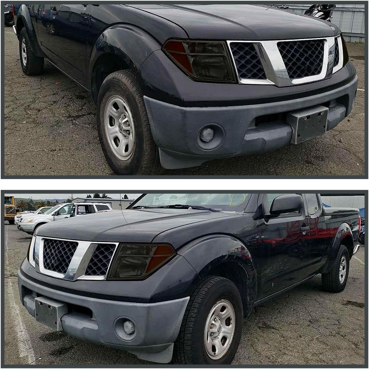 SPEC-D TUNING Smoke Replacement Headlights Compatible with 2005-2008 Nissan Frontier, 2005-2007 Nissan Pathfinder Left + Right Head Lamp Assembly