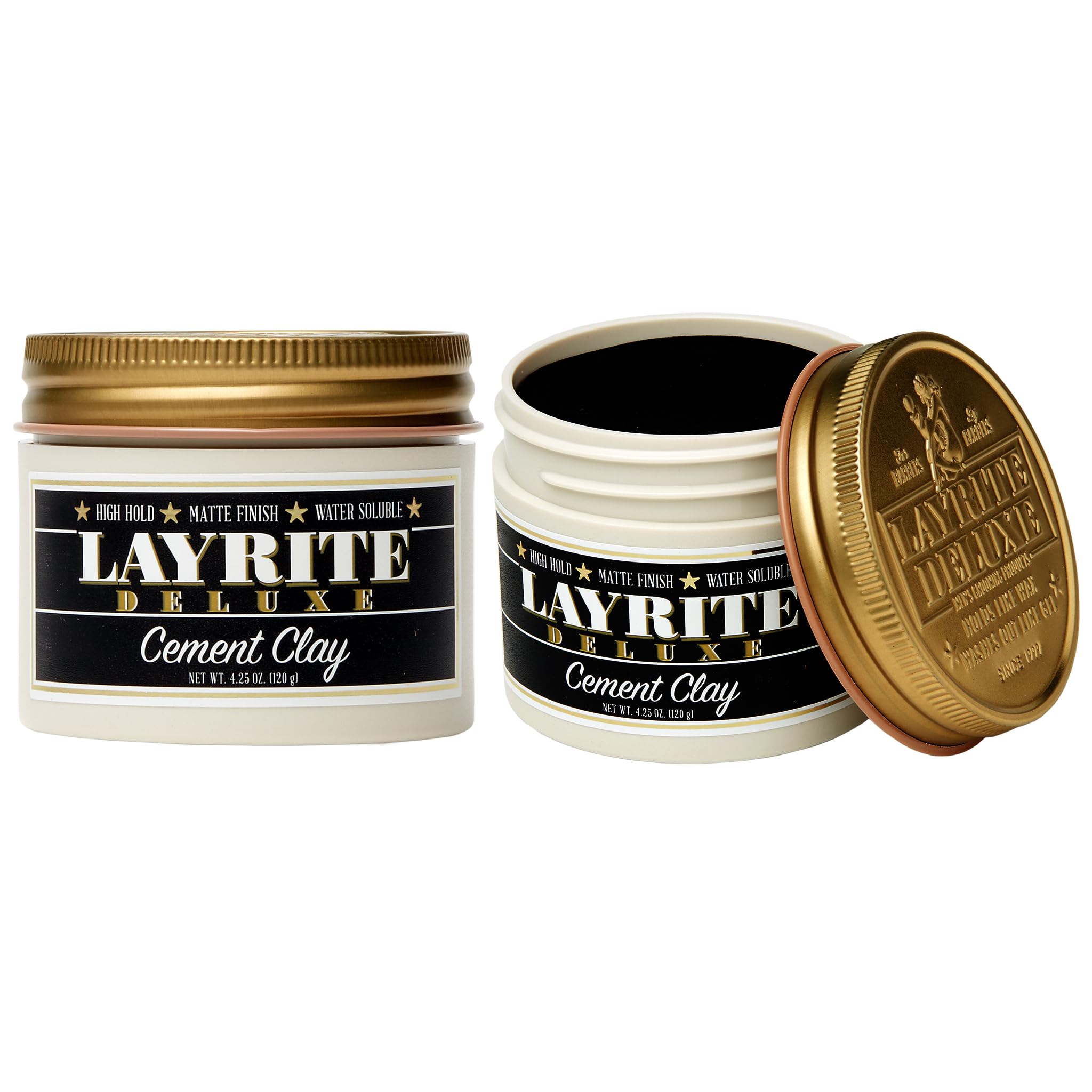 Layrite Deluxe Cement Clay 4.25 oz 2 pack