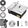 Precision Mini Electric Table Saw,DIY Hobbyist Handmade Woodworking Bench Cutting Machine Cutting Depth Adjustable Multifunctional Small Electric Saw