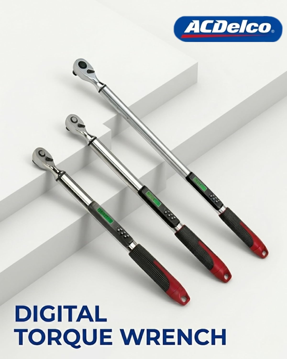 ACDelco ARM303-4A-340 1/2" Heavy Duty Digital Torque Wrench with Buzzer and LED Flash Notification - ISO 6789 Standards with Certificate of Calibration