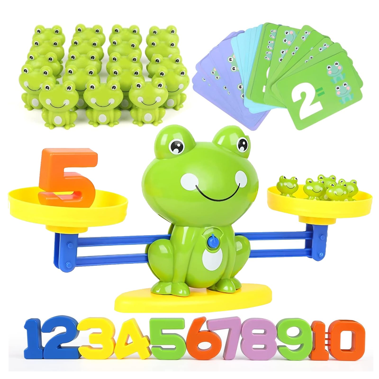 Gioco di Matematica per l'equilibrio delle Rane, Equilibrio Gioco Matematico Rana Conteggio Giocattoli per Bambini Digitale,Giochi Educativi Regalo per Ragazze e Ragazzi dai 5 Anni in su