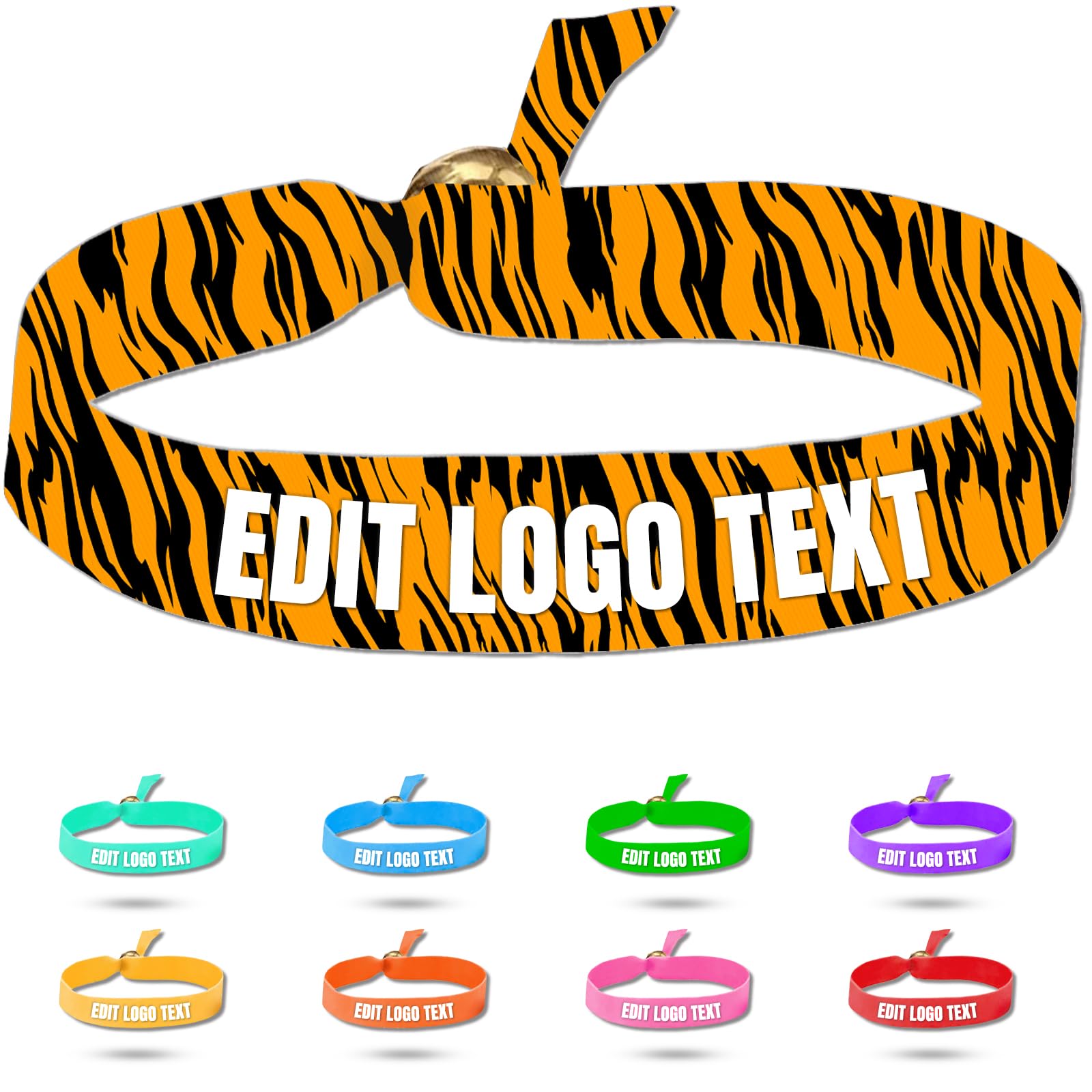 Zkgiftsdz Custom Cloth Wristbands for Events, Personalized VIP Bulk Colored Wrist Bands, Customizable Festival/Concert/Party Bracelets with Logo, from