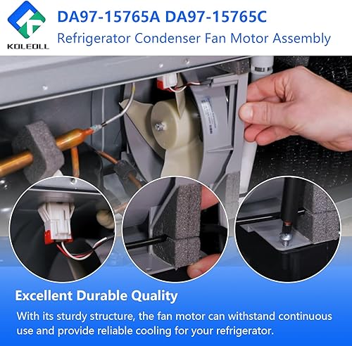 Miniatura 6 de DA97-15765A DA97-15765C Conjunto de motor del ventilador del condensador del refrigerador compatible con refrigerador Samsung DA97-12842A