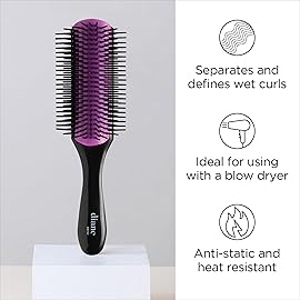 Diane Nylon Pin Styling Hair Brush for Detangling, Separating, Shaping and Defining Wet Thick or Curly Hair, Glides Through Tangles with Ease