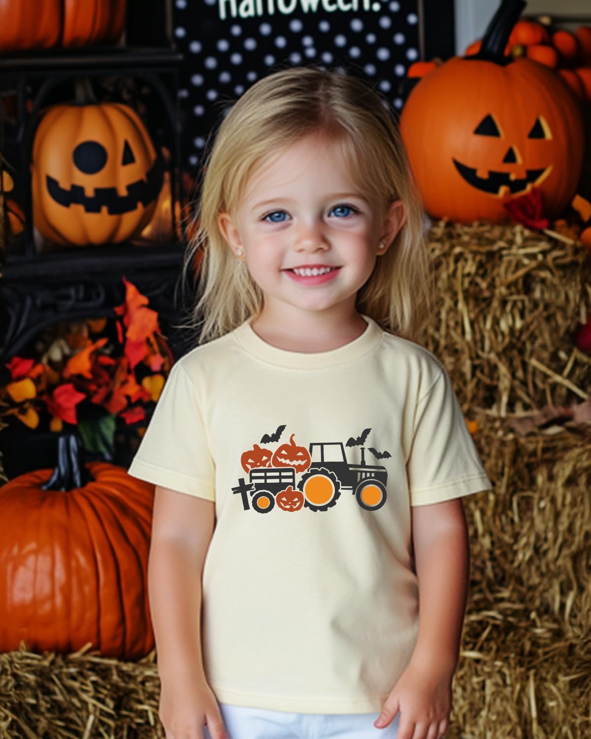 Pumpkin Shirt Toddler Halloween Shirt for Kids Boys Girls Halloween T-Shirts Ghost Clothes Short Sleeve Cotton Tee 2T-8Y - Image 3