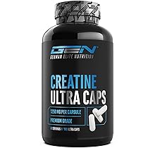 Creatina Ultra Caps – 180 capsule con 1250 mg di creatina monoidrato pura ciascuna – Premium: Ultrafine + fattore di maglia 200 – Altamente dosata