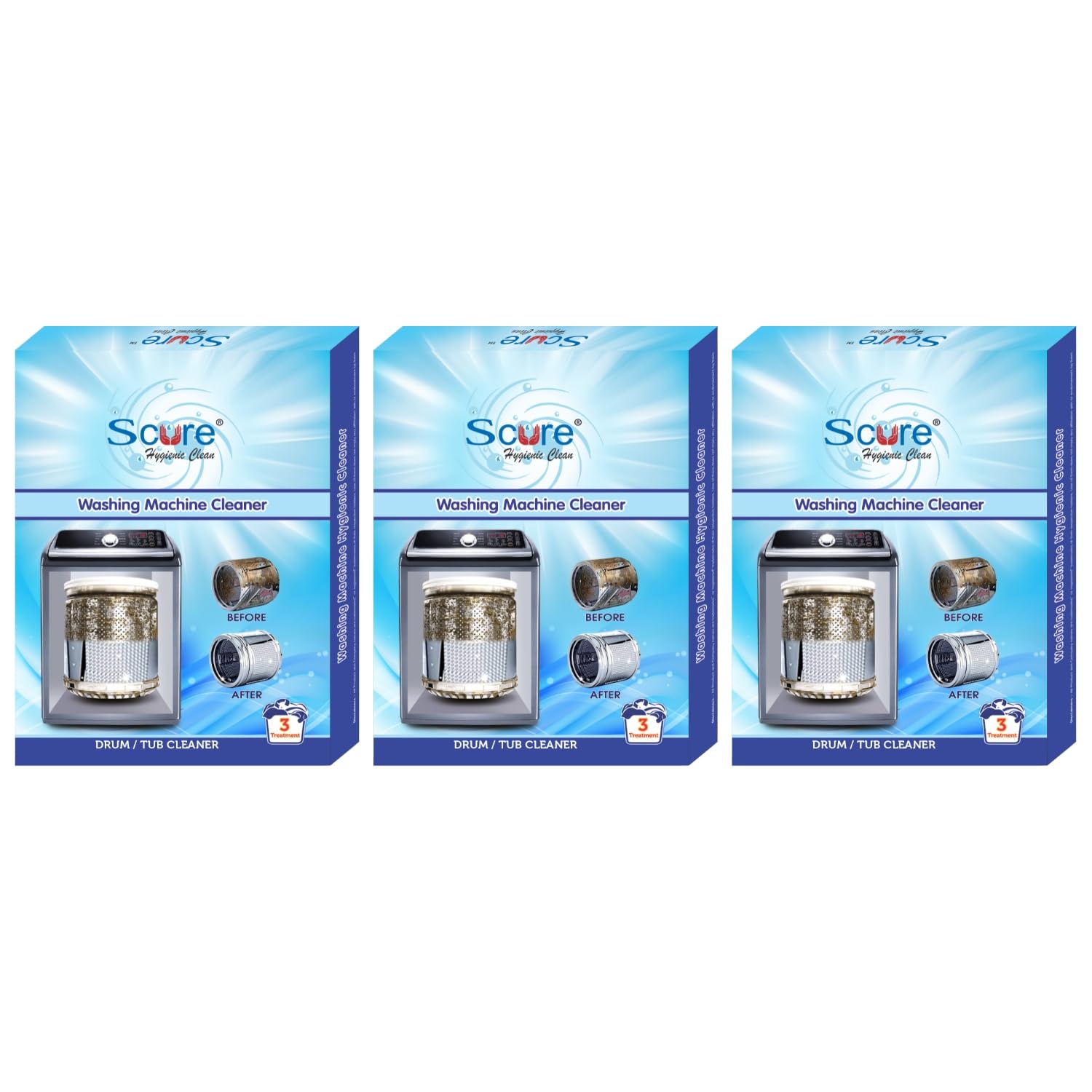 Scure Washing Machine Cleaner Powder [Total Net Qty - 900 GM, Pack OF 9 - 100 GM Each] For all Top & Front Load Washing Machine To Clean Tub/Drum | Descaler Powder (B08BX19GPR) Amazon Price History, Amazon Price Tracker