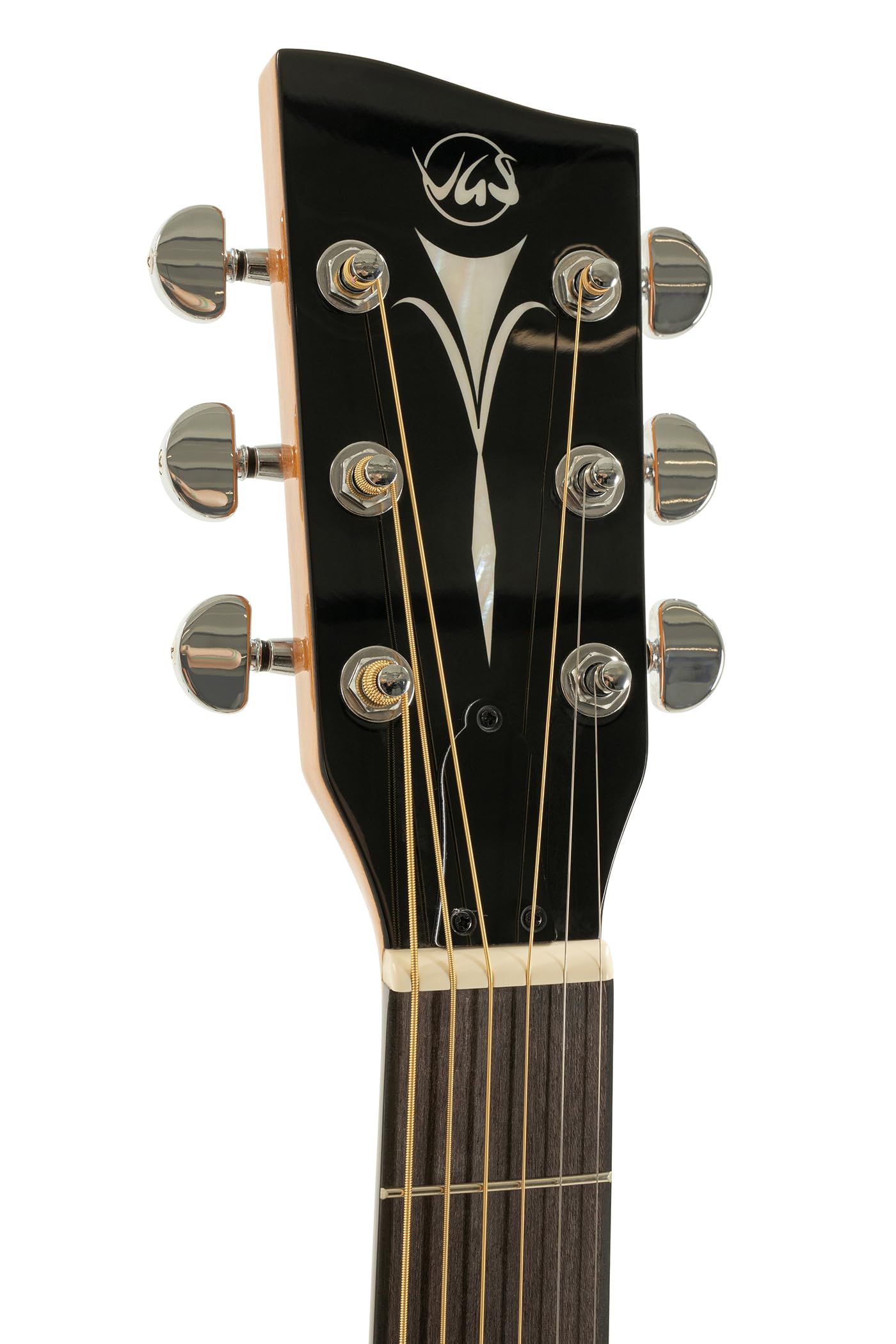 GEWA Gitarren-Banjo 6-saitig Serie Select - Mahagoni-Kessel Ø 33,5cm - Mahagoni-Resonator - inkl. Koffer - REMO Weatherking Fell - Naturfarben - Hochglanzlackiert