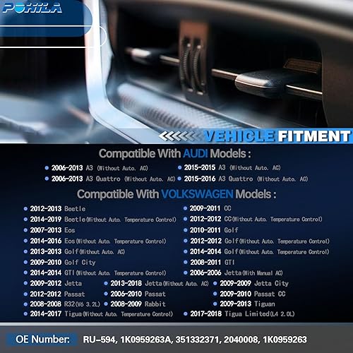 Miniatura 3 de Resistencia de motor de soplador compatible con 1K0959263A Volkswagen Jetta 2005-2014 Passat 2006-2010 Tiguan 2009-2017 Beetle Golf CC Eos GTI R32