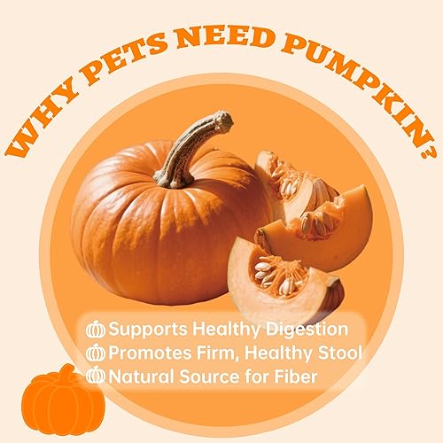 Miniatura 4 de Wellix Pumpkin Powder for Dogs & Cats - Fiber Supplement, Digestion Support, Firms Stool, Dog & Cat Diarrhea, Prebiotic & Probiotic Powder - Food