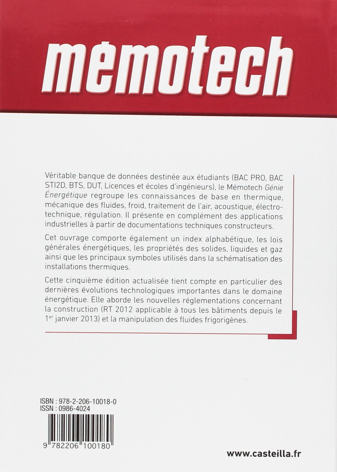 Mémotech Génie énergétique (2014)