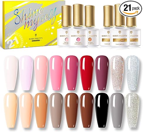 Amazon Born Pretty カラージェルセット ジェルネイルカラー ネイル ジェル ピンク ブラウン 18色セット 7ml Uv Led対応 ポリッシュタイプ セルフネイル Dusty Rose Gel Series Born Pretty ジェルネイル 通販