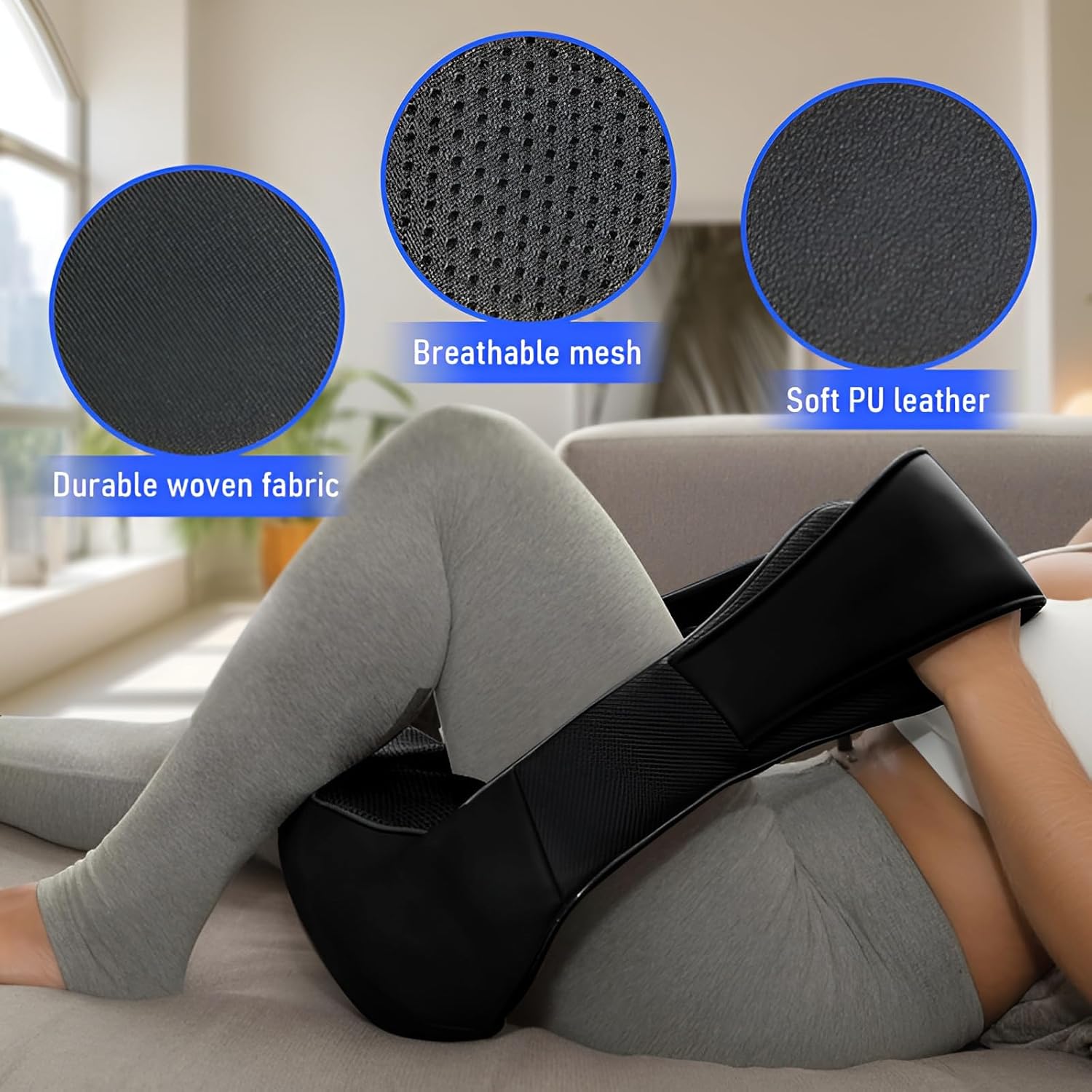 Cordless Neck and Shoulder Massager with Heat - Rechargeable Shiatsu Back Massager for Pain Relief - Deep Tissue Kneading Massage Pillow for Neck, Back, Shoulders, Legs - Gifts for Men & Women