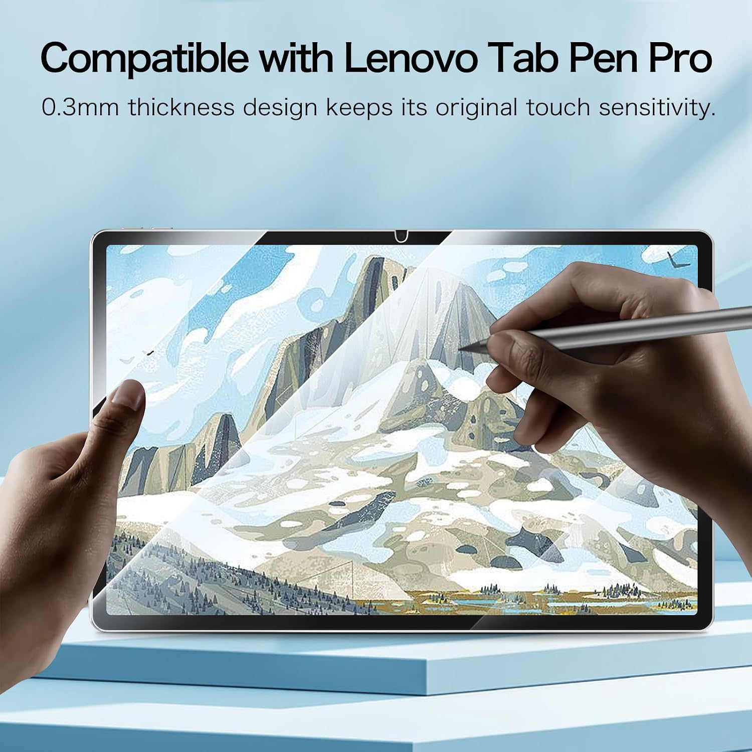 FINTIE 2 Pack Screen Protector for Lenovo Idea Tab Pro/Yoga Tab Plus 2025 / Tab P12 2023 12.7", 9H Tempered Glass Film, HD Clear/Anti Scratch/Bubble Free