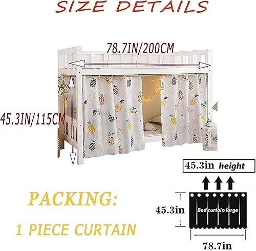 Vista 116 de Dorm Home Bunk Nets Bed Curtains Cloth Bed Canopy Blackout College Students Shading Nets Breathable Single Sleeper