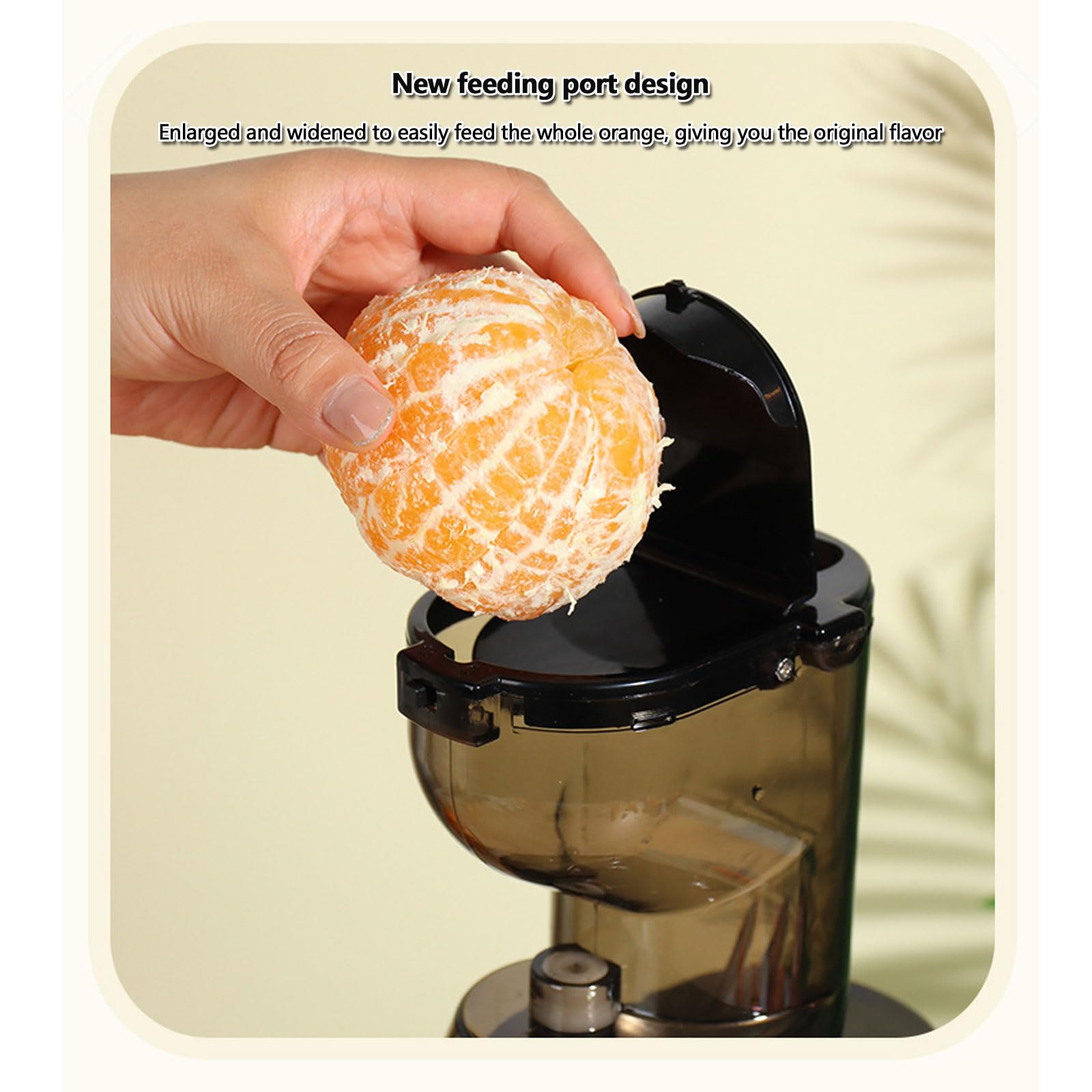 Exprimidor Multifuncional Hogar, Exprimidor Lento Gran Diámetro Separa Frutas Verduras Recién Exprimidas Eficiencia Jugo Puro 95% Adecuado para Cítricos y Zanahorias,Red
