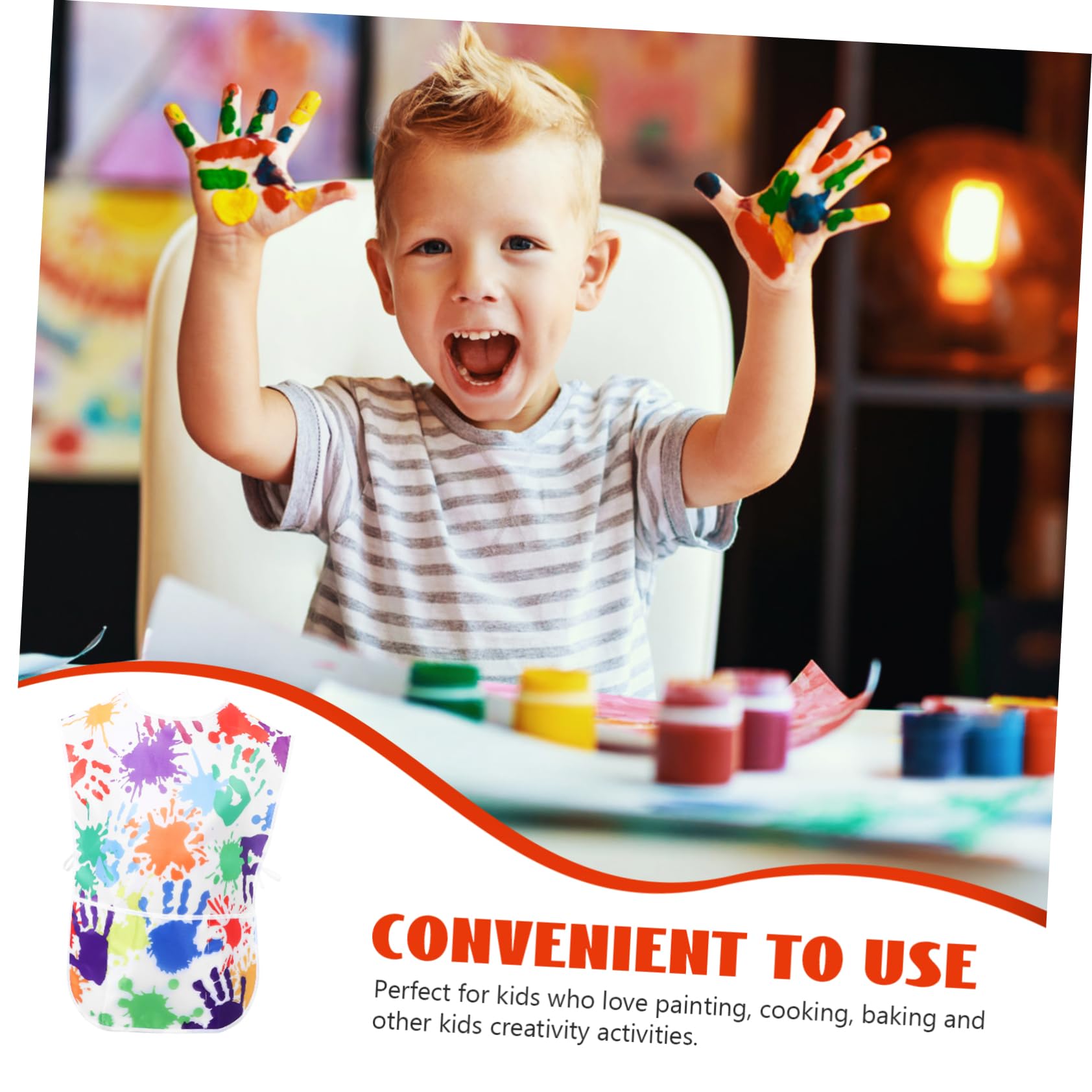TOYANDONA Grembiule Da Disegno Per Bambini Grembiule Da Bambino Grembiule Per Bambini in Tessuto Grembiuli Per Bambini Grembiuli Da Pittura Grembiule Multifunzionale Stoffa Colorful