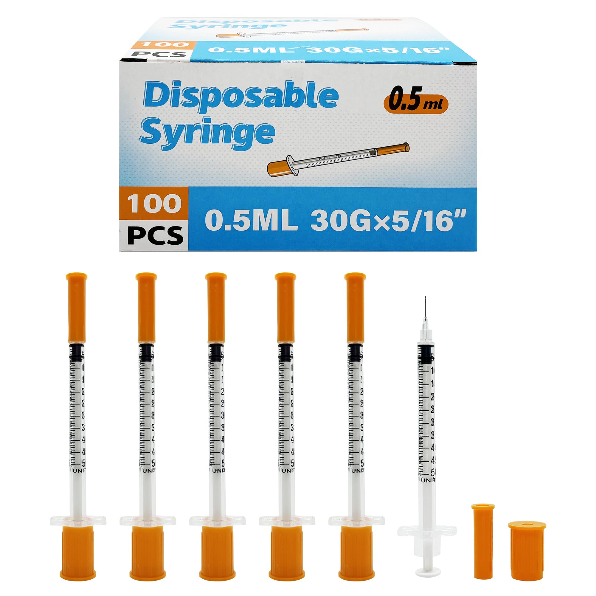 100 Pack 1mL Syringes, 31G 8mm, Individually Wrapped — Amazon image 10