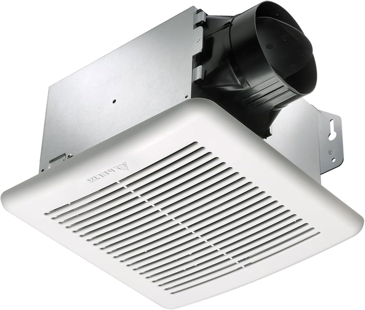 Delta Breeze GreenBuilder Exhaust Ventilation Bath Fan 80 CFM Energy Efficient Quiet Operation Motor with Humidity Sensory and LED Light, White