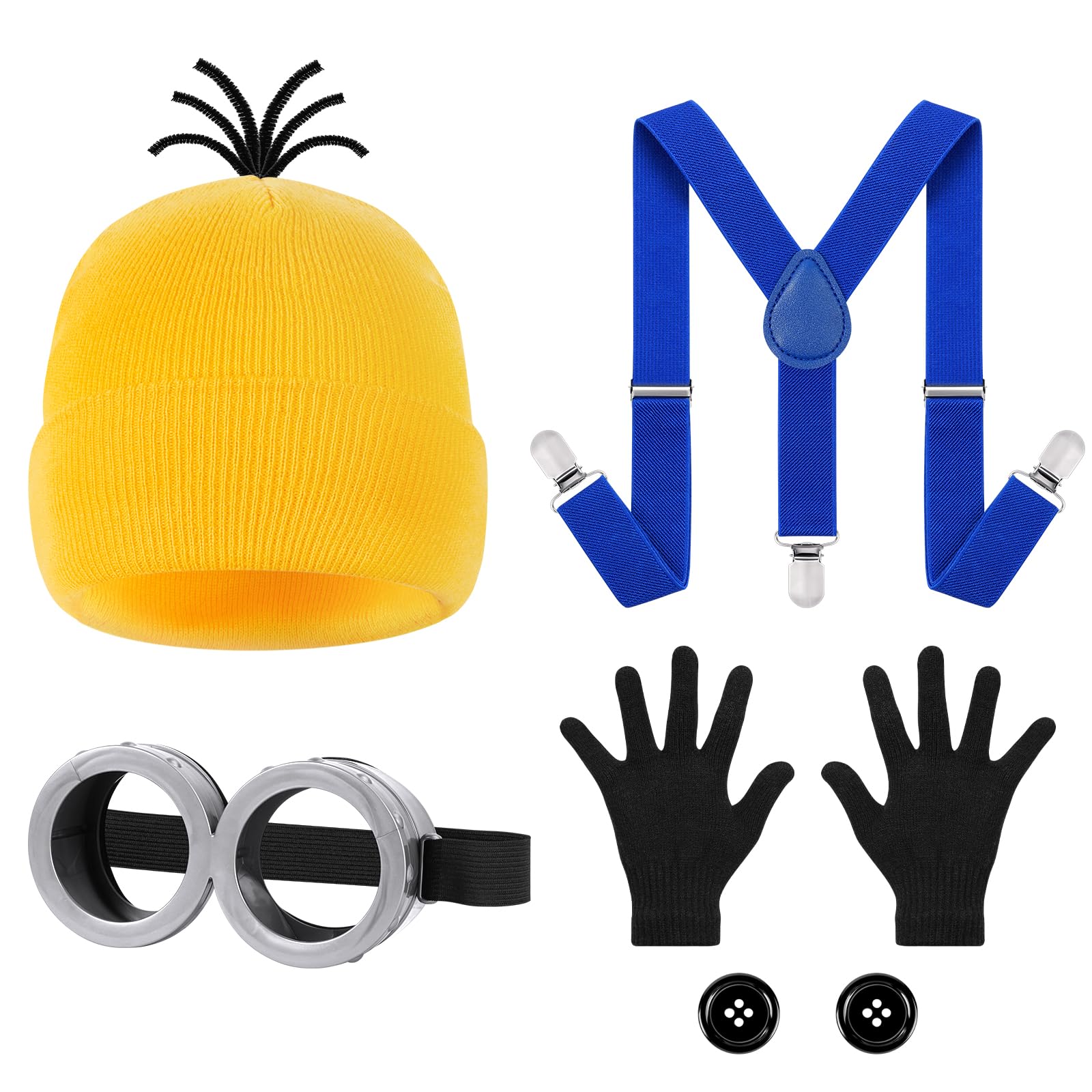 BSBUY 5 Pcs Yellow Costume Accessories Set