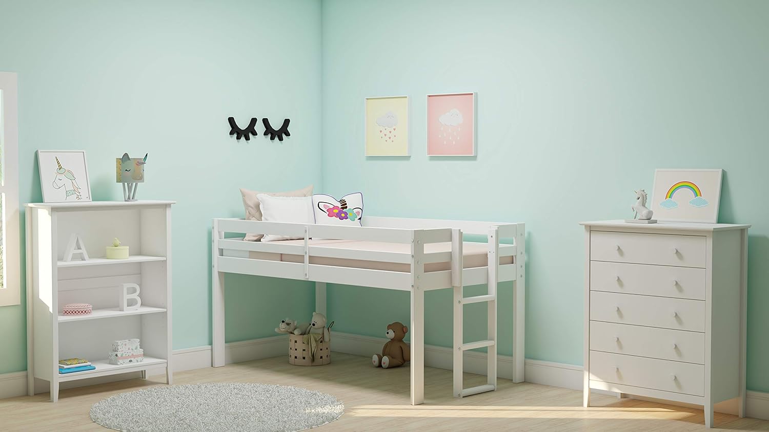 White Pine 48" Adjustable 3-Shelf Bookcase