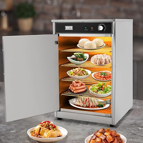 Miniatura 5 de Hot Box Food Warmer,5-Shelf Electric Commercial Warming Oven,600W Countertop Heated Holding Cabinet,Stainless Steel Food Warmer Cabinet for Storing