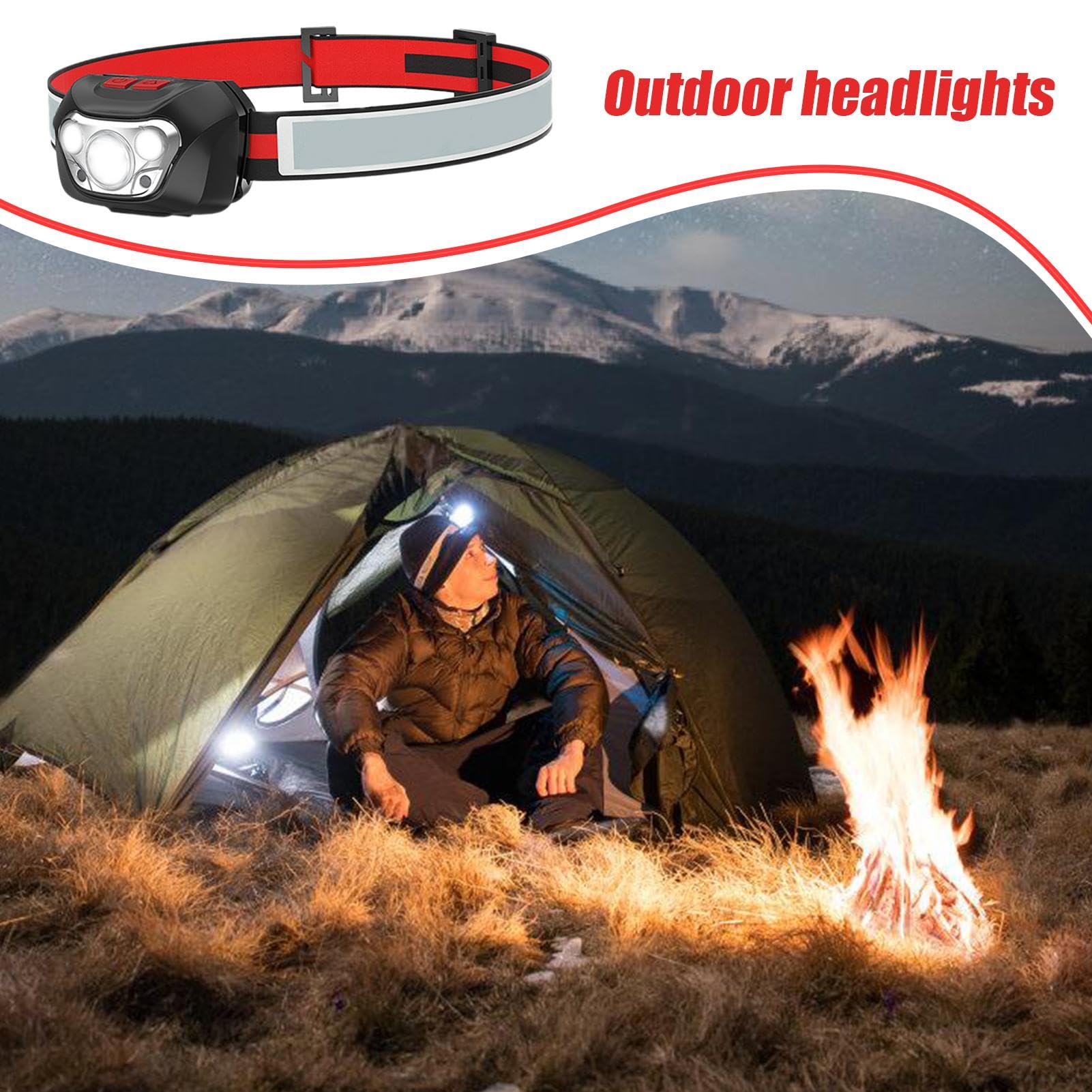 Amazon.co.jp: Zqkimzi 2X 500ルーメン 明るいLEDヘッドランプ
