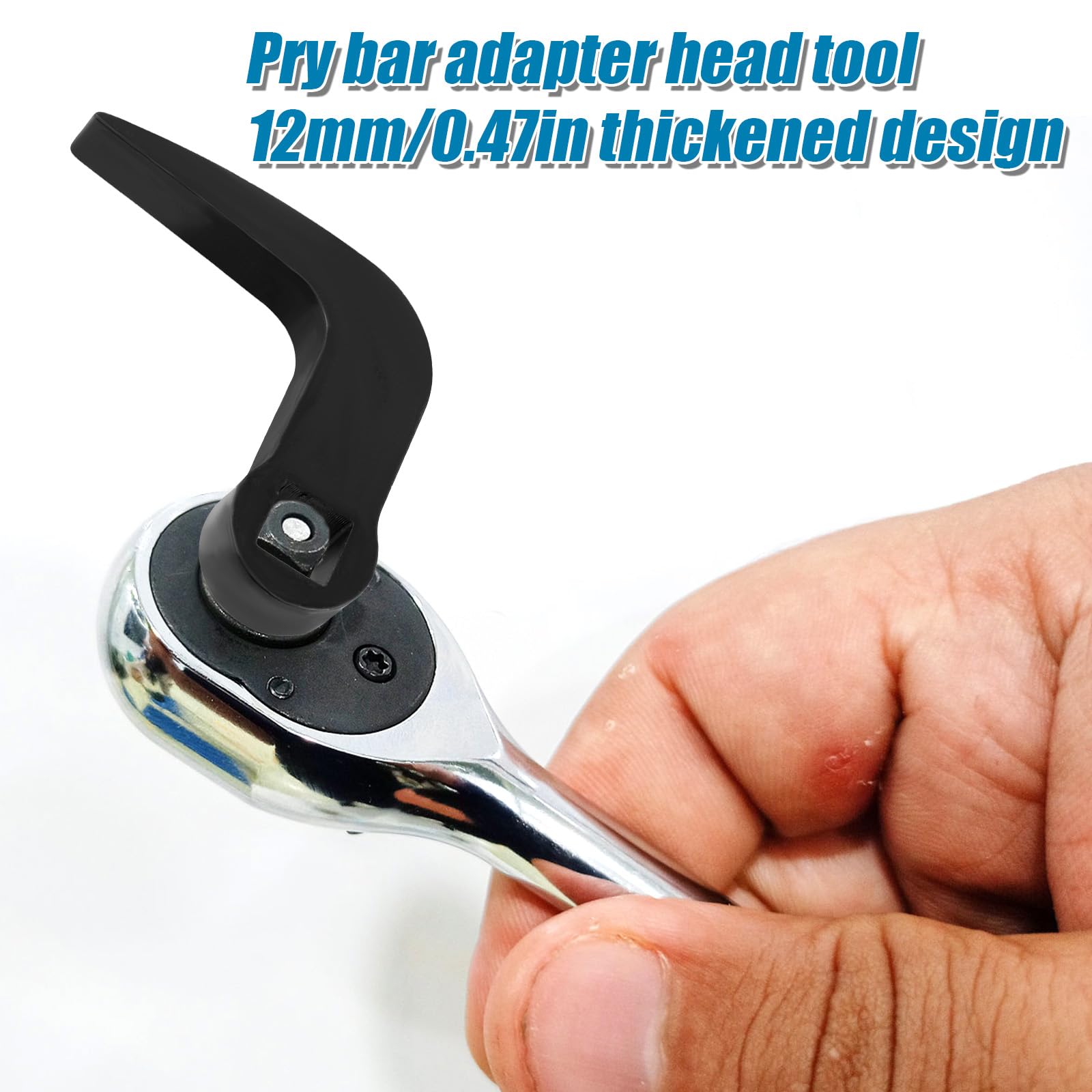 Adattatore per Testa di Leva, a Forma di L Utensile con Testa Adattatrice per Piede di Porco Attacco da 1/2" Strumenti per la Riparazione di Auto con Rimozione di Semiassi per Spazi Ristretti