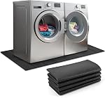 Thick Under Washing Machine Mat 160cm (L) x 75cm (W) Shock Absorbing Noise Reducing Non Slip Foldable Free Cut for Refrigerator Washing Machine Dryer Protector