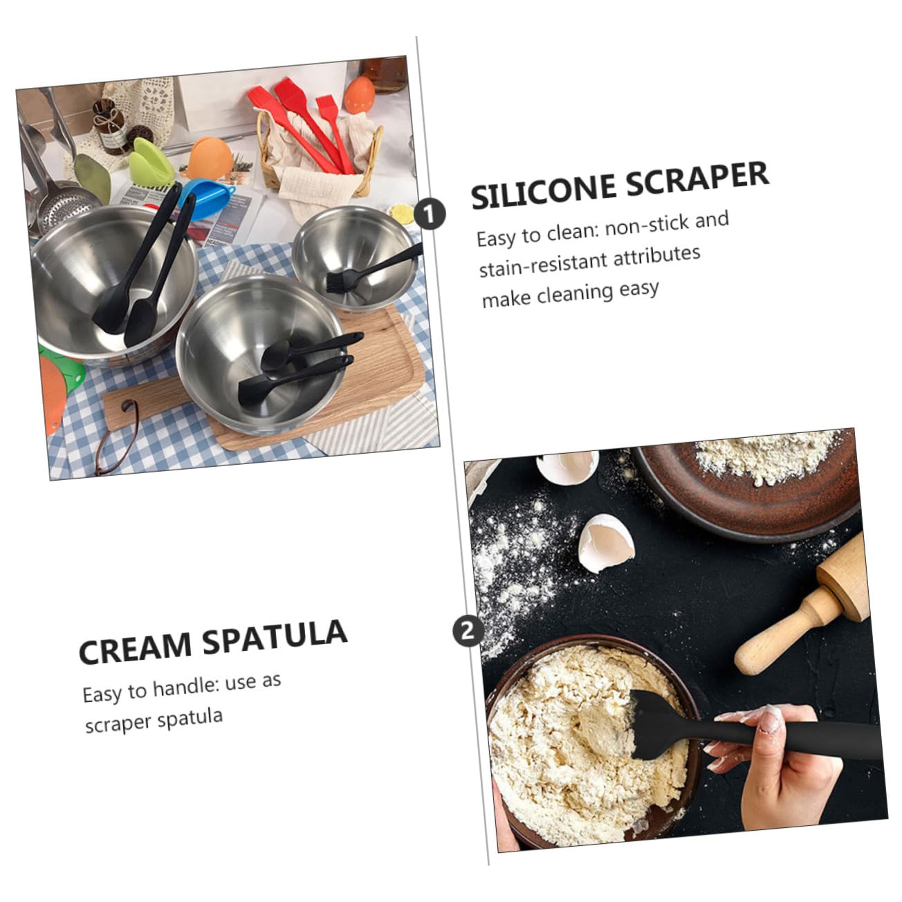Teiliges Hitzebeständiges Silikon-spatel Backen Küchenutensilien Backutensilien Schaber Zum Backen Langlebig Und Einfach Zu Reinigen