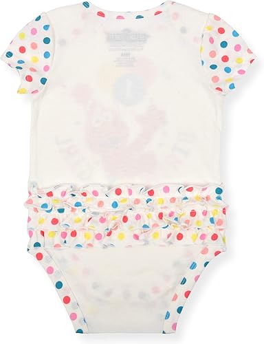Miniatura 2 de Sesame Street Bebé Niñas Cumpleaños Elmo Manga Corta Body Creeper para Bebés - Blanco