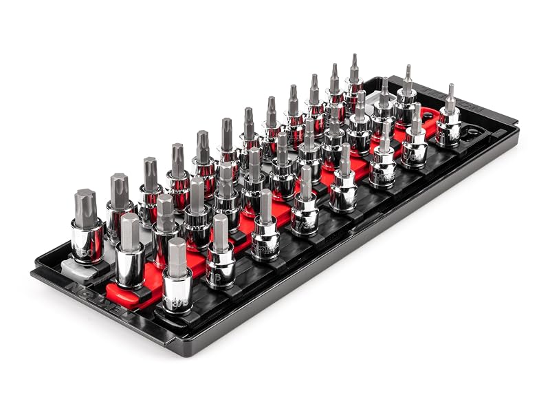Jogo de Soquetes com Bits Sextavados e Torx TEKTON SHB91203, acionamento de 9,5 mm (3/8 pol.), 31 peças