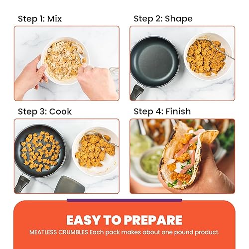 Miniatura 9 de Dojo Fresh Taco - Mezcla de proteínas vegetales sazonadas, alternativa de carne a base de plantas para tacos sin carne, burritos, enchiladas y más