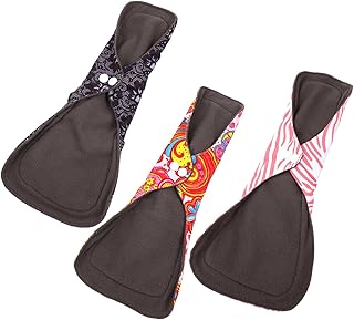 Hemoton Reusable Period Pad 3Pcs Aunt towel Washable Pad charcoal napkin cloth period Towels Mat Washable Napkin Washable Period Towel