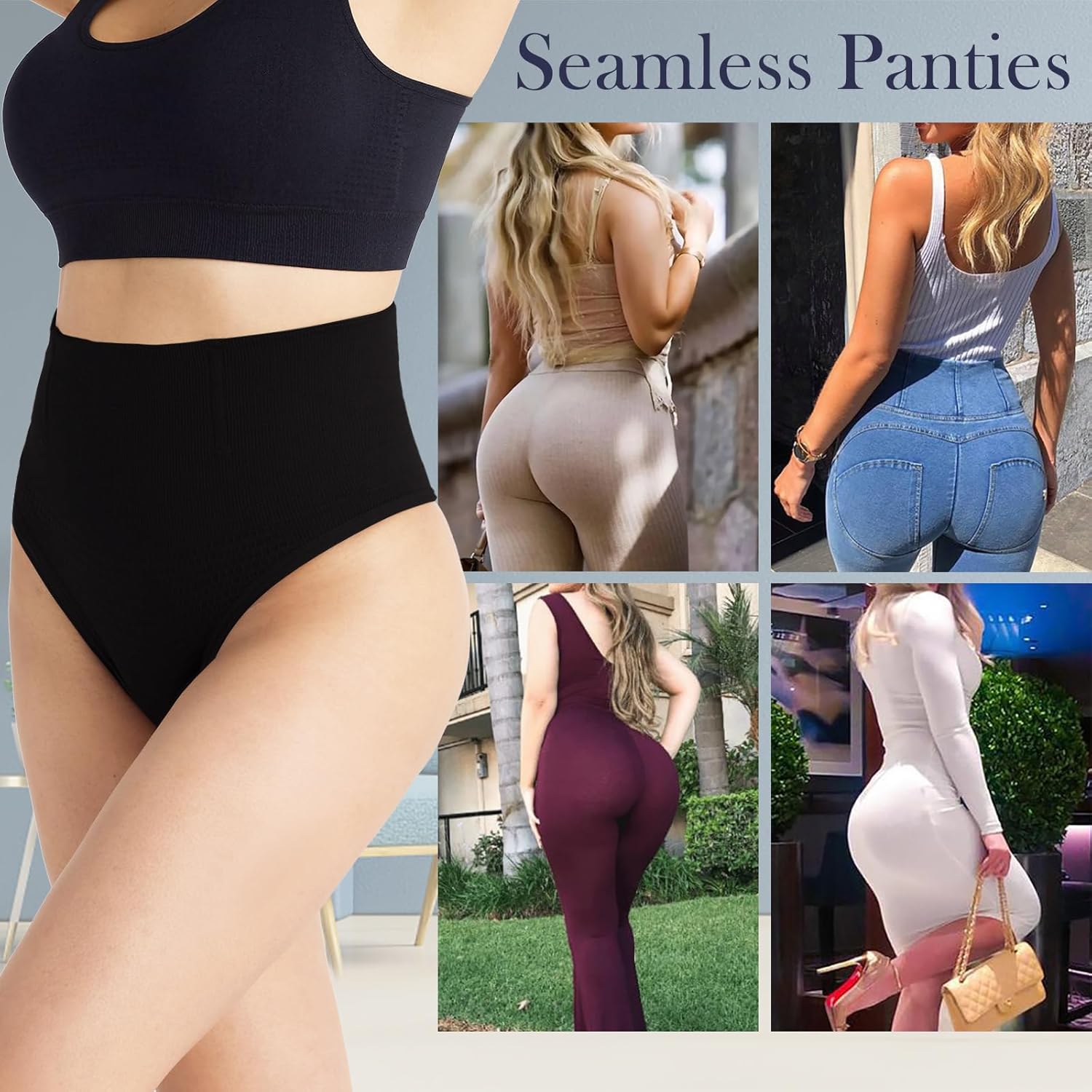 Tummy Control Thong Shapewear for Women High Waist Seamless Shaping Panties Stretch Body Shaper Underwear Girdle - Image 6