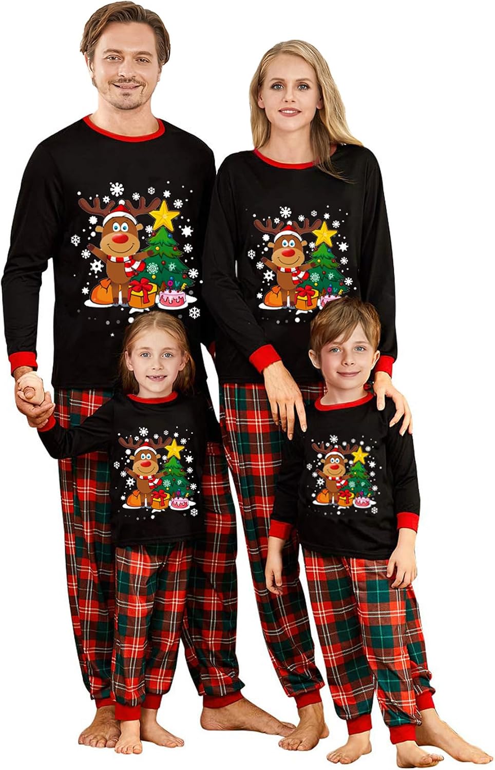Christmas Family Pajamas Family Matching Sleepwear Xmas Long Sleeve Jammies Matching Holiday Pajamas