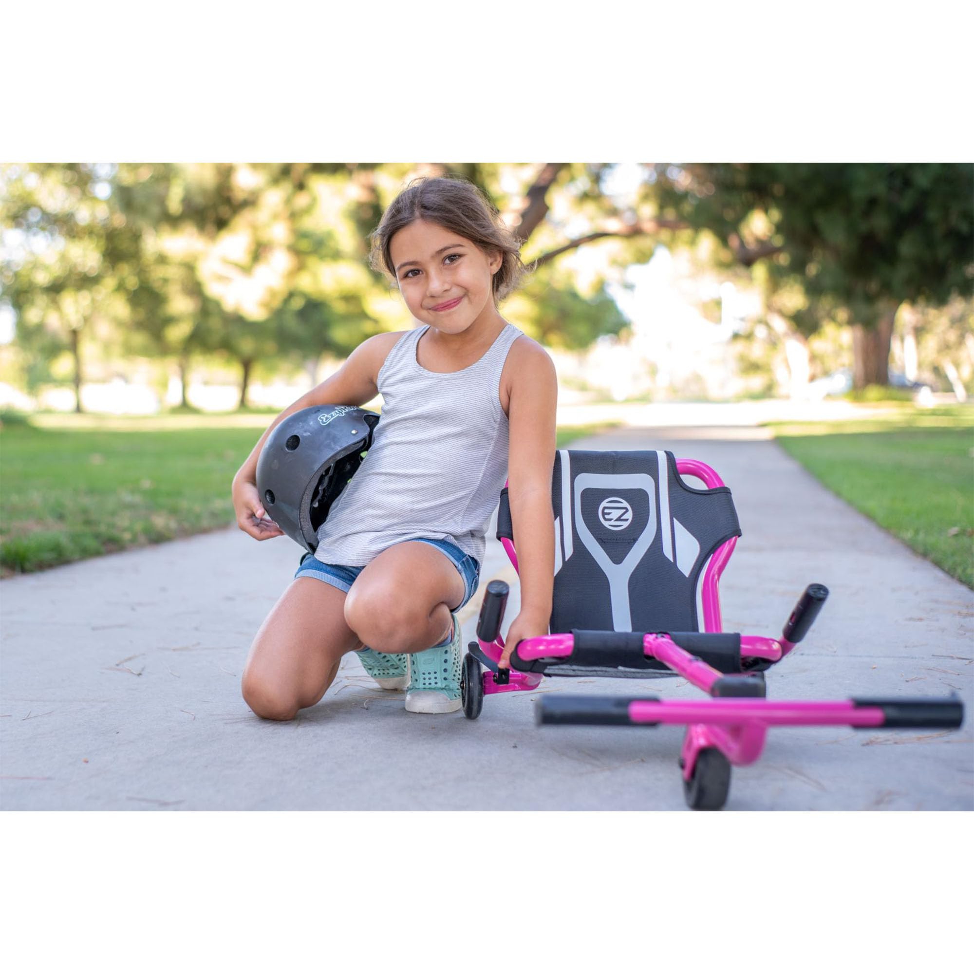 EzyRoller Classic X Go Kart Drift Trike para niños de 4 a 14 años | Triciclo Gokart hasta 70 kg | Vehículos Infantiles para Exteriores 1 Plaza, Capacidad de Carga hasta 70 kg (Rojo)