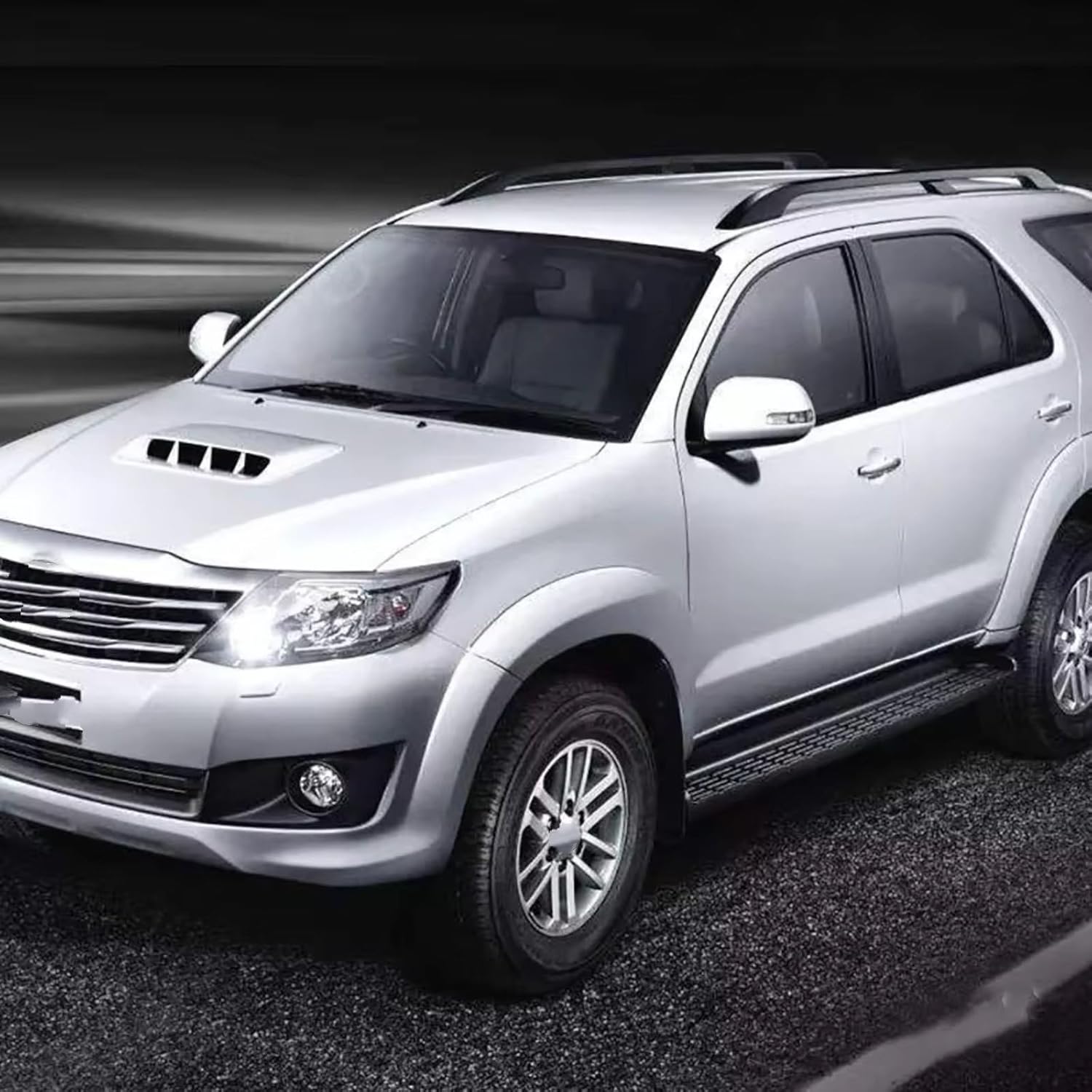 Roof Rack Rail Cap Compatible with Toyota for Fortuner AN50 AN60 for Hilux SW4 2004-2010 2011 2012 2013 2014 2015 4Pcs Roof Rack Bar Rail End Cover Shell Cap Car Accessories