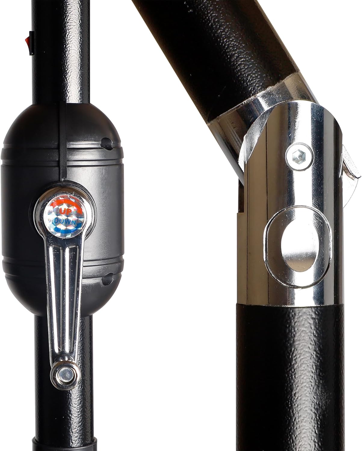 Blissun 7.5 ft Patio Umbrella, Yard Umbrella, Outdoor Market Umbrella with Push Button Tilt Crank, Burgundy