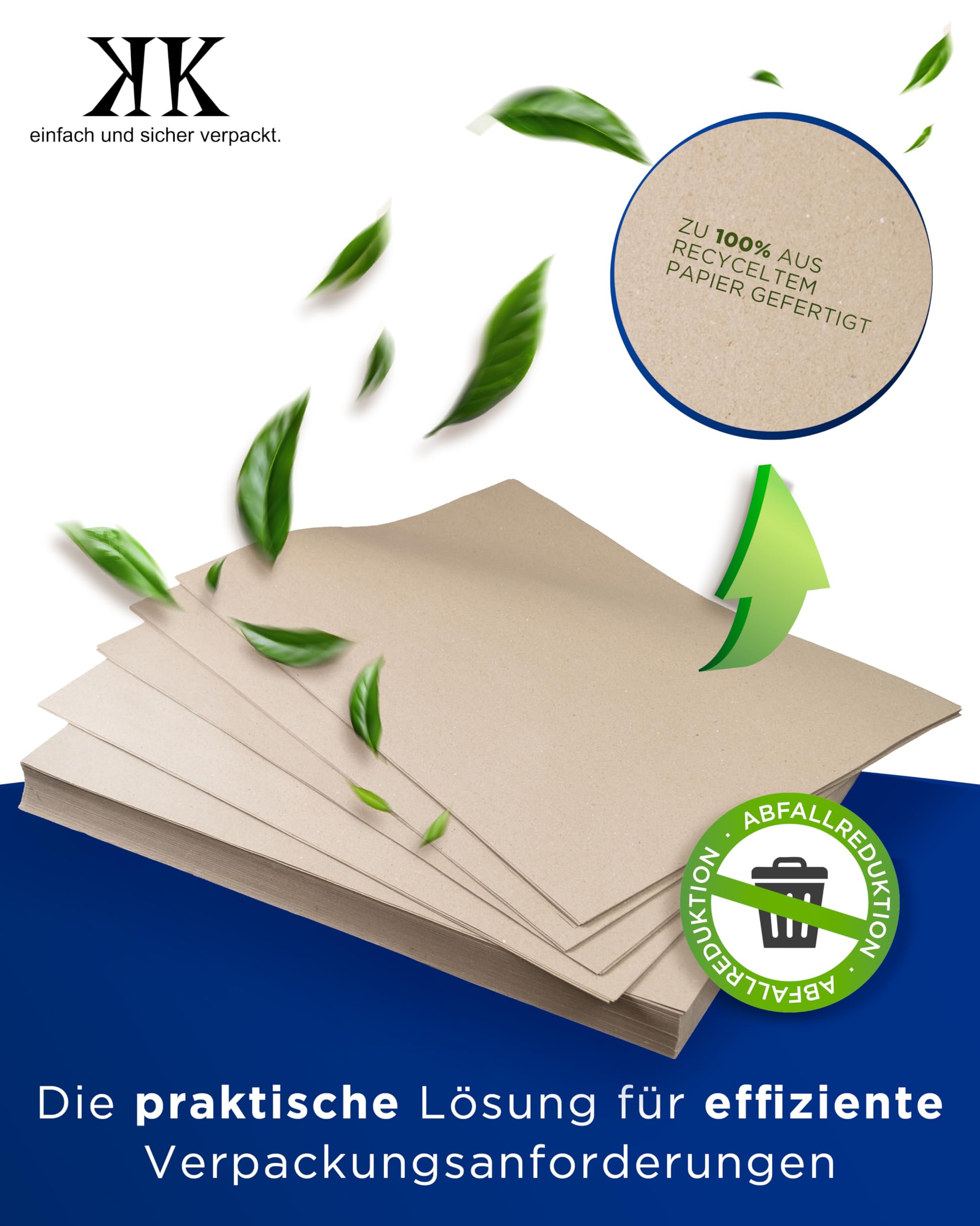 Feuilles de 10 kg de 50 x 75 cm 120 g/m² de papier kraft papier d'emballage pratique