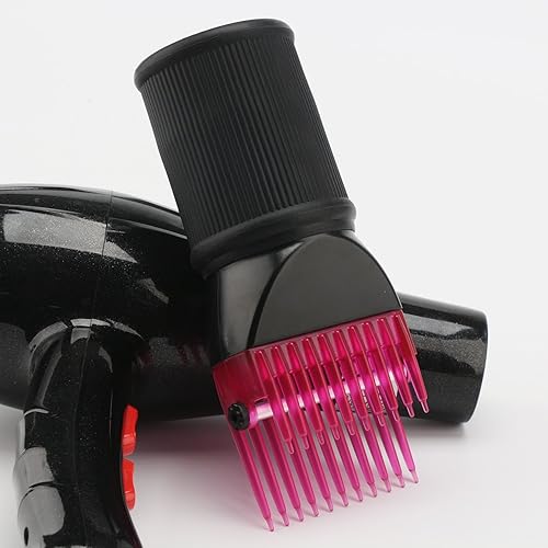 Miniatura 3 de Segbeauty Accesorio de peine para secador de pelo, accesorio de cepillo para secadora de pelo rosa desenredante para boquilla de 1.57 a 1.97