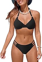 JFAN Women's Two-Piece Bikini Push Up Swimwear for Women Low Waist Beach Summer