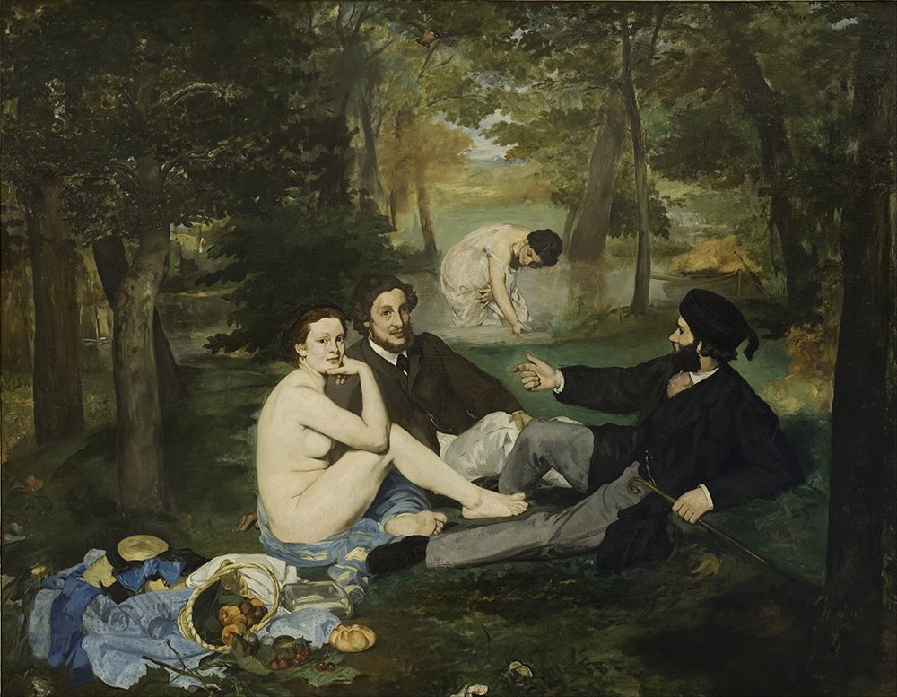 Lámina artística Edouard Manet de alta calidad, cuadro mate mediano con marco negro