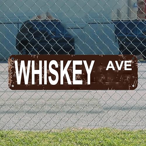 Miniatura 3 de Letrero de whisky de calle con texto en inglés Man Cave Barrel, decoración de bar para el hogar, bar, bar, sótano, salón rústico, barril de bourbon