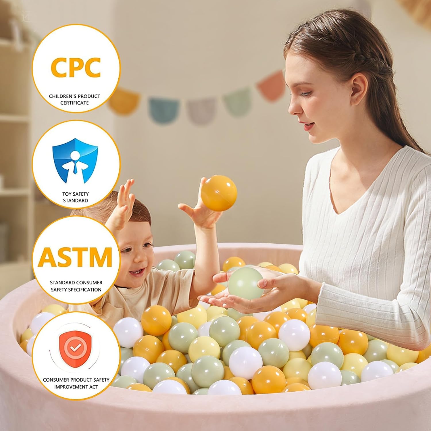 47in Pop Up Ball Pit with 100pcs Balls