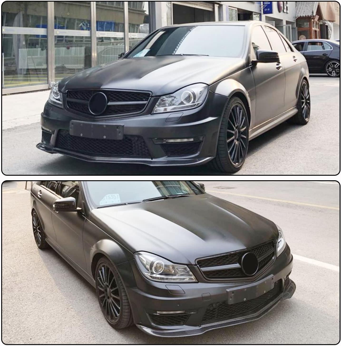 W204 Carbon Fiber Front Bumper Lip for Mercedes Benz C Class W204 C204 C63 AMG 2012-2014 Coupe Sedan 2Door 4Door Front Chin Spoiler Splitter Protector Factory Outlet