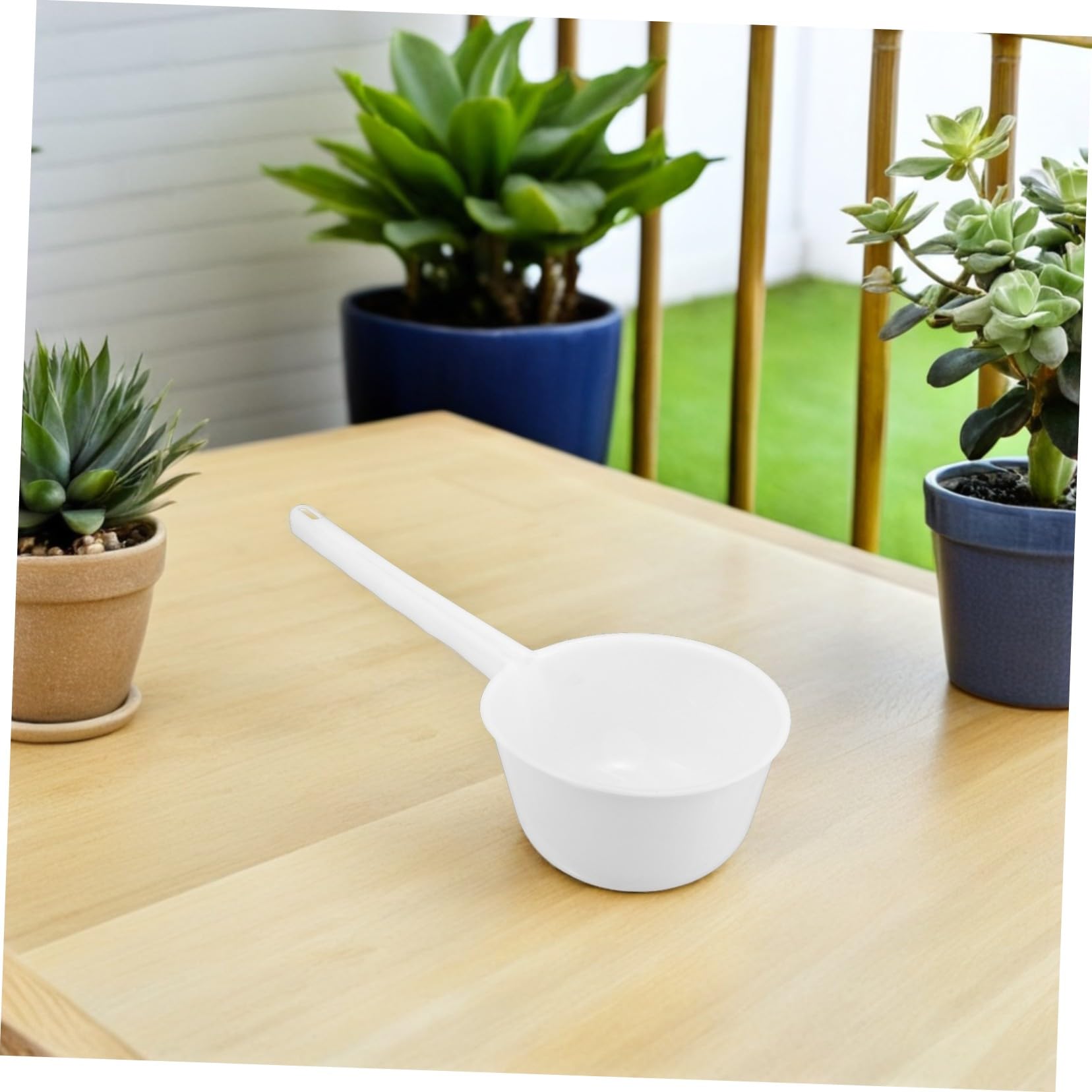 Cucharón Pp de Agua de Mango Largo, Gran Capacidad para Cocina y Baño