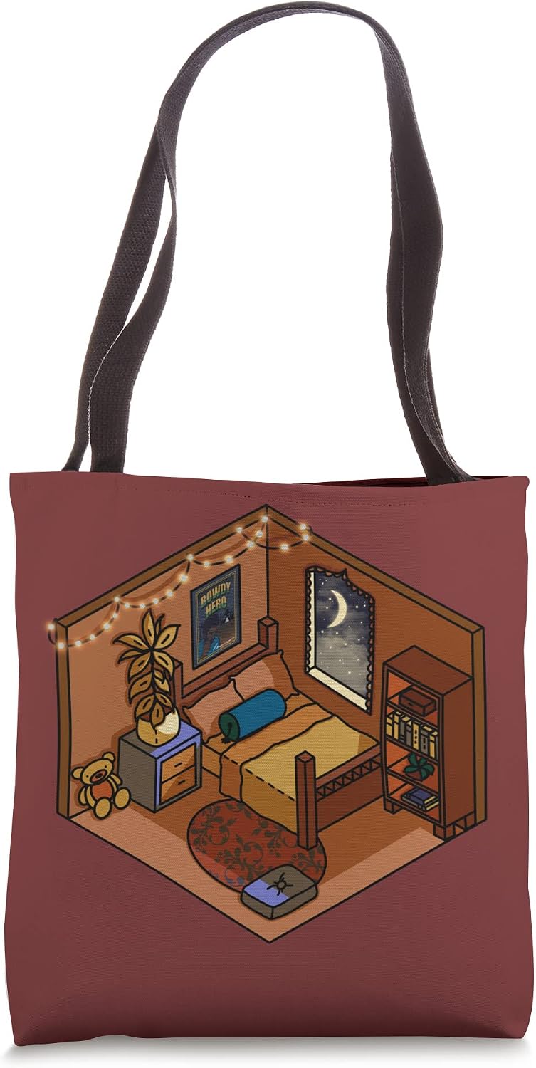 Cute Architecture Isometric Room Anime Bollywood Aesthetic Tote Bag