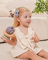 Vista 4 de jollybows 20 mini pinzas para el cabello totalmente forradas y lazos para niñas, bebés, niños pequeños y adolescentes, pasadores pequeños de 2