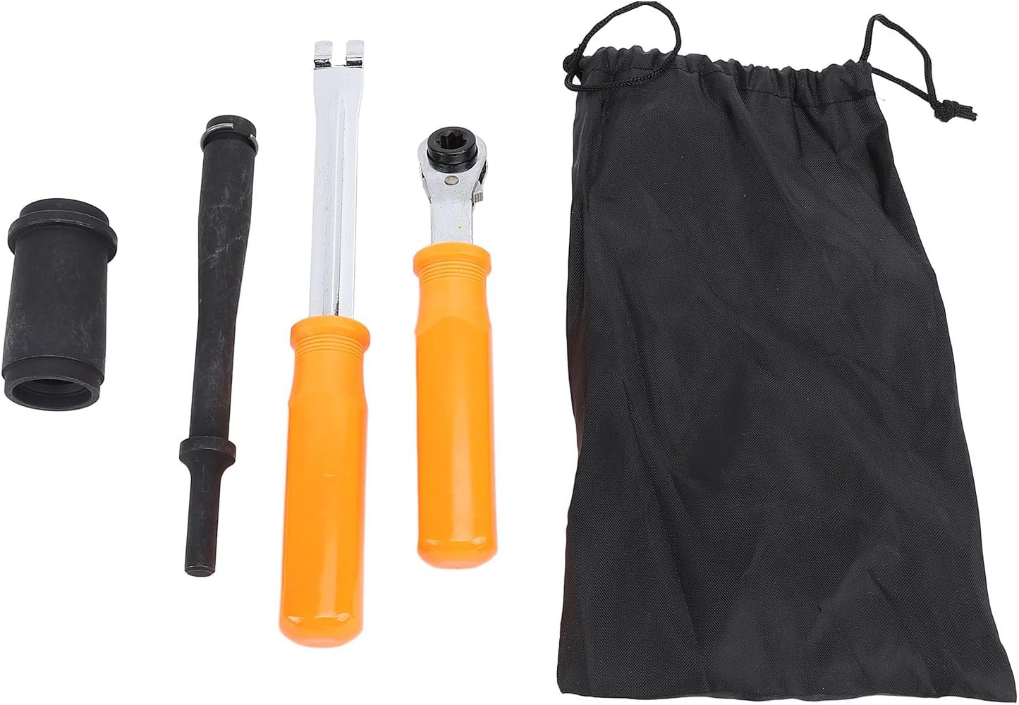 Short Anchor Pin Bushing Driver Set, Pneumatic Bushing Removal and Installation Tool with 7in Driver for Truck Trailer 1‑3/8in Anchor Bushings Pins Compatible with OE (With Automatic Tension Adjuster